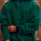 Men'S Solid Color Hooded Jumper